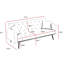 Lit futon convertible noir, Compact Living Essential, velours, 3 positions réglables, pieds en métal, futon en velours facile à assembler, 4 réglables, design