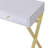 Coleen White & Gold Finish Vanity Desk W/Mirror & Jewelry Tray