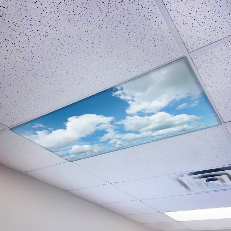 Cloud - Couvercle de lampe fluorescente magnétique pour plafonniers de classe - 2 x 4 - par Octo Lights