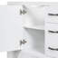Armoire de salle de bain de style moderne avec tablette réglable et six tiroirs-613763052