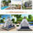 Cecyle  Patio Sunbed With Colorful Pillows, Tent Shape, Versatile Curtain And Adjustable Feet