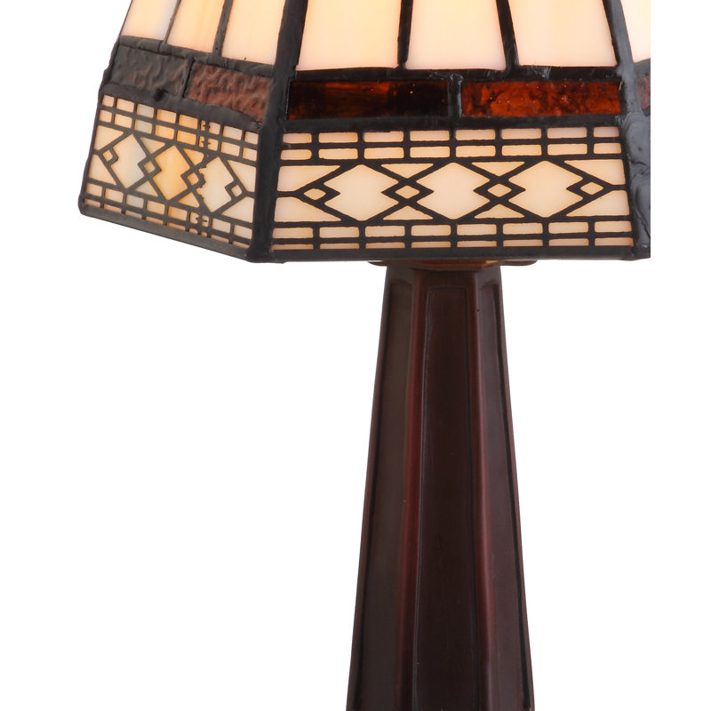 Resin Table Lamp, Expresso, White