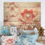 «Giant Plumose Anemone Collage I», art mural bois de corail sous l'eau sur bois de pin naturel-144355233