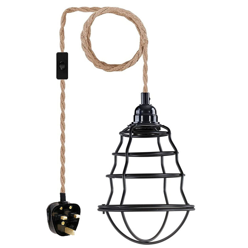 Kulkarni 1 - Light Black Geometric Pendant, No