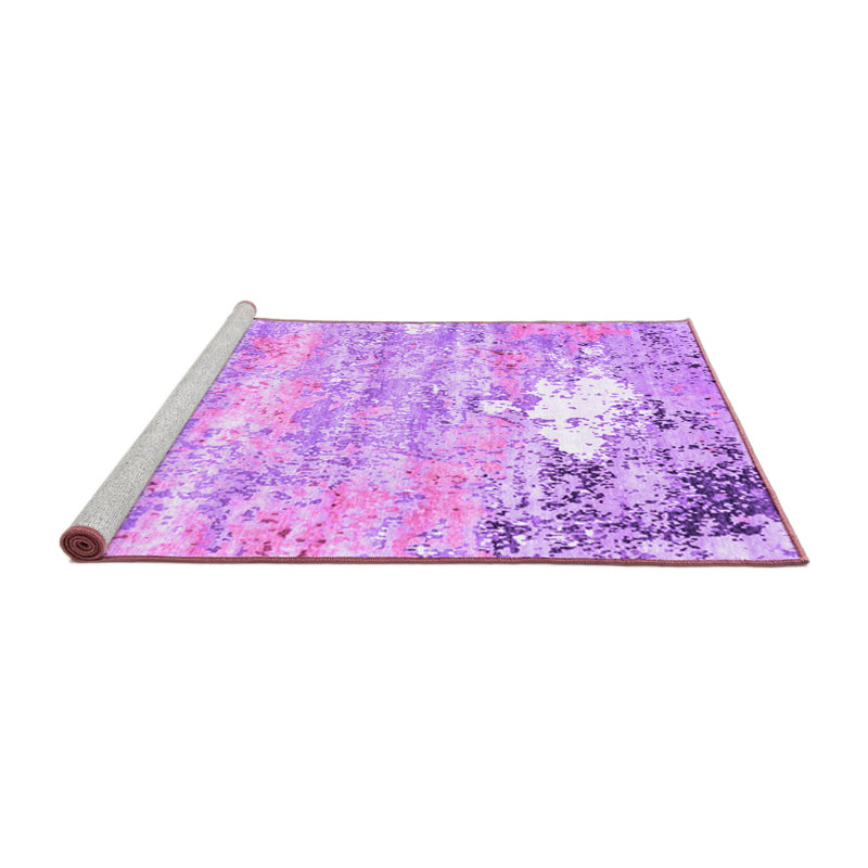 Washable Abstract Indoor Rug, Square 6'
