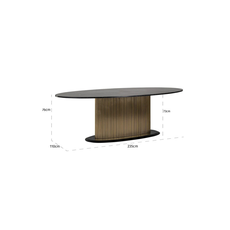 Ironville Oval Dining Table