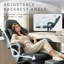 Chaise de bureau en cuir synthétique à haut dossier avec appui-tête et support lombaire, chaise d'ordinateur pivotante à 360 °