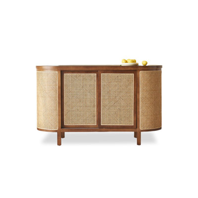 Modern Walnut Solid Wood Sideboard