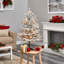 Sapin de Noël artificiel floqué avec lumières claires-1562873127