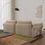 Canapé droit en chenille lavable Mid-Century