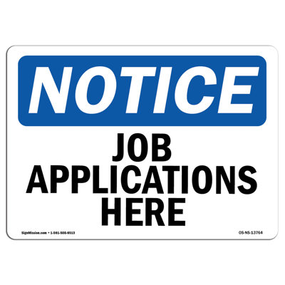 Osha Notice Job Applications Here Sign