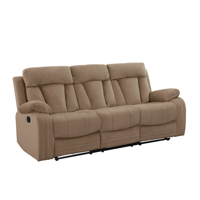 Global United Transitional Microfiber Fabric Sofa