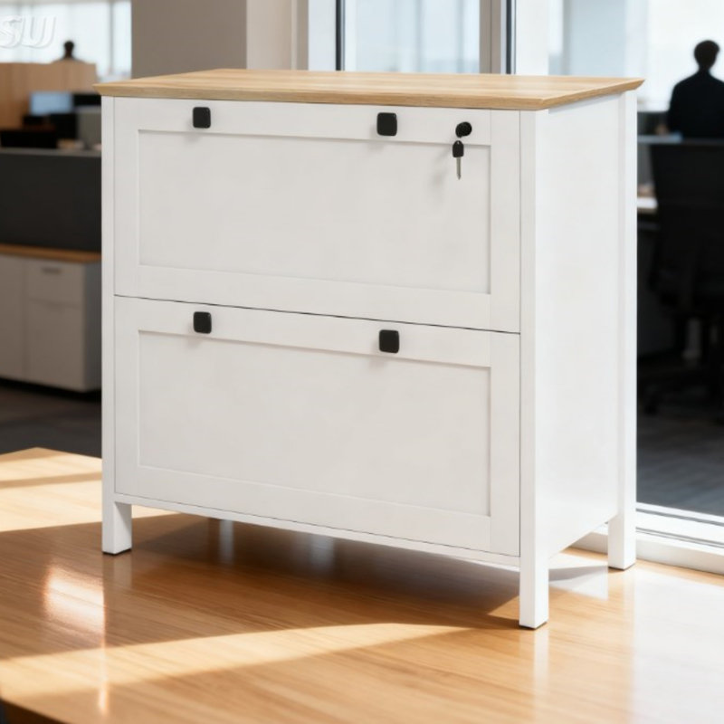 Adjustable Lateral File Cabinet With Locking Drawer, Perfect For Organized Home And Office Document Storage.