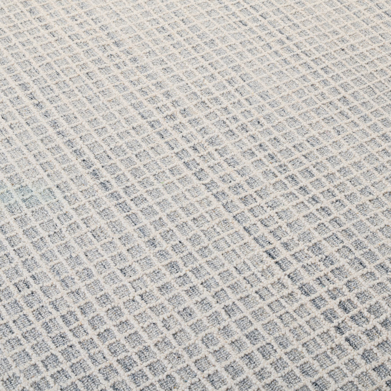 Lrl 6929 Hand Tufted 85% Wool; 15% Cotton Geometric Rug, Rectangle 4' x 6'