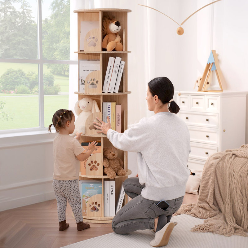 Rodell Bookcase, (5 Shelves) 62.5"H x 20.5"W x 20.5"D, Bear Claws