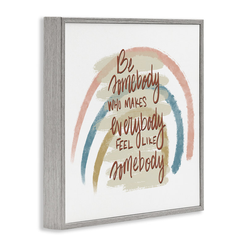 «Inspirational Be Somebody», art de la giclée encadrée par Tara Moss, H 12 po x l 12 po, Estampe numérique Farmhouse