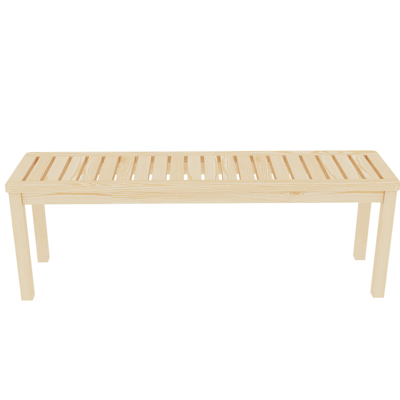 Modern Solid Wood Bedroom Bench, 52" - Comfortable & Practical Space Efficient