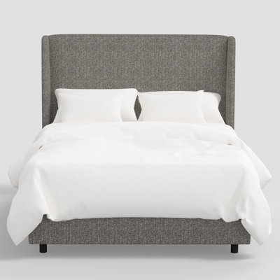 Lawrence Wingback Bed In Solitude Pepper