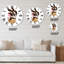 Forme élémentaire avec plantes abstraites - horloge murale moderne-60327316