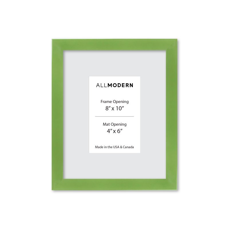 Cadre photo en bois massif Williston, L 9,75 po x H 11,75 po, Lime fraîche, Oui