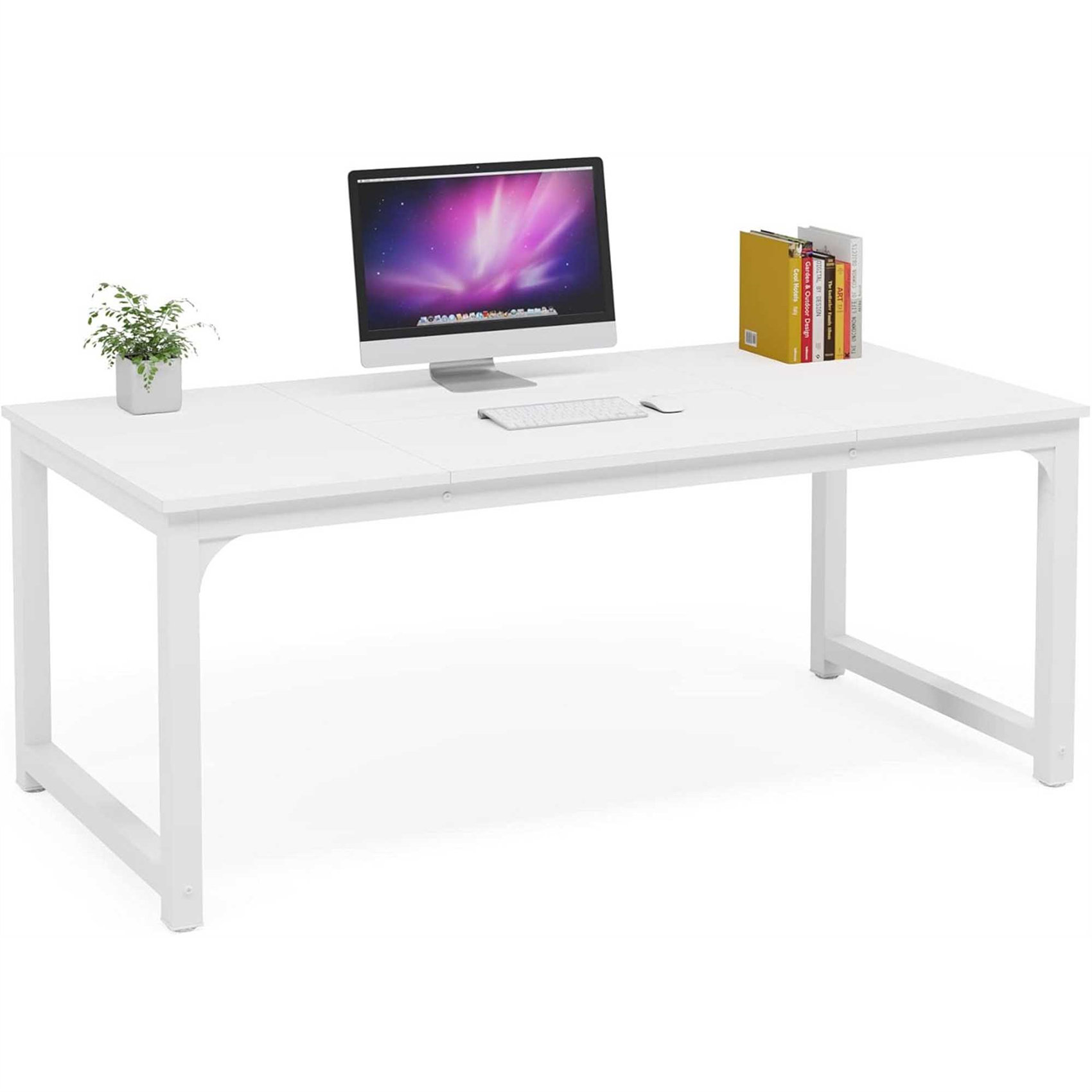 Latitude Run® 63x31.5-Inch Modern Large Workstation Desk, Executive ...