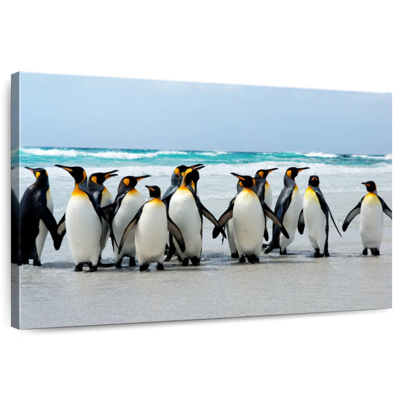Congregation Of Penguins, 32" H x 48" W