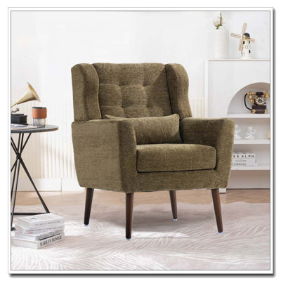 Fauteuil rembourré avec coussin