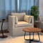 Wabi-sabi Retro Fabric Sofa Simple Straight Row Upholstered 39.37'' Sofa