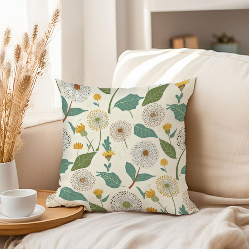 Animals William Morris Birds Damask Pattern I Cottage, 20" H x 20" W, Botanical Spring Dandelions XII Modern Cottage