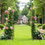 Treillis d'arche de jardin en métal durable pour plantes grimpantes et décorations de mariage en plein air, noir