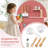 Play Kitchen for Kids with Stoves Faucet Sink Microwave Oven Cooking Accessories Pink-122872360