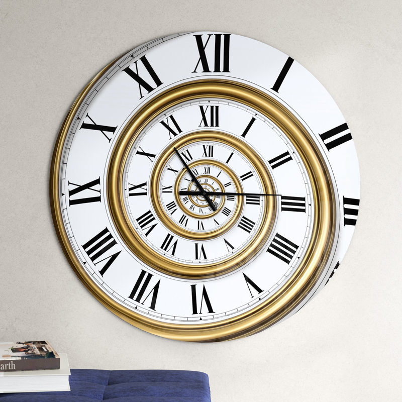 Horloge murale en spirale dans le style antique, Grand