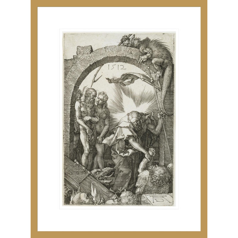 «Christ in Limbo» par Albrecht Dürer, impression giclée encadrée, H 21,75 po x l 16,16 po