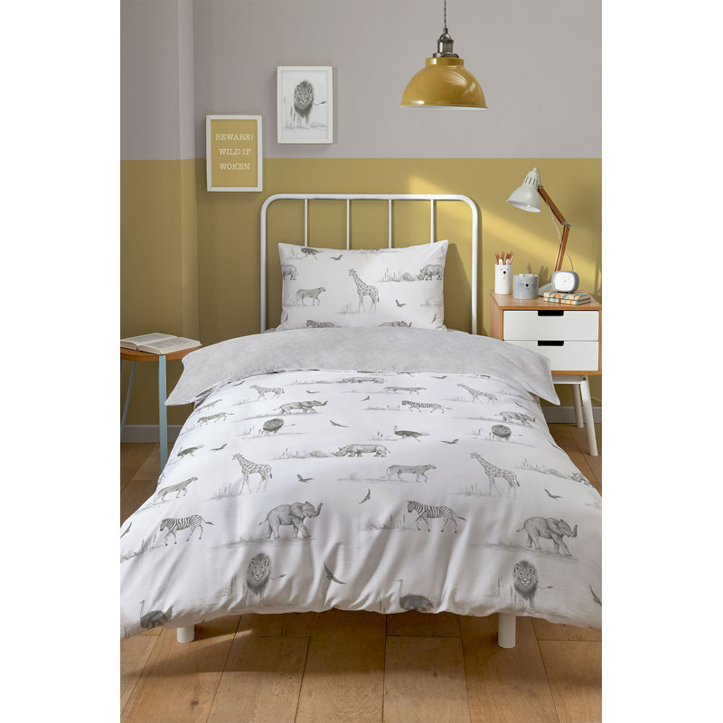 Wildlife Duvet Cover Set with Pillowcases Included, Single - 1 Standard Pillowcase