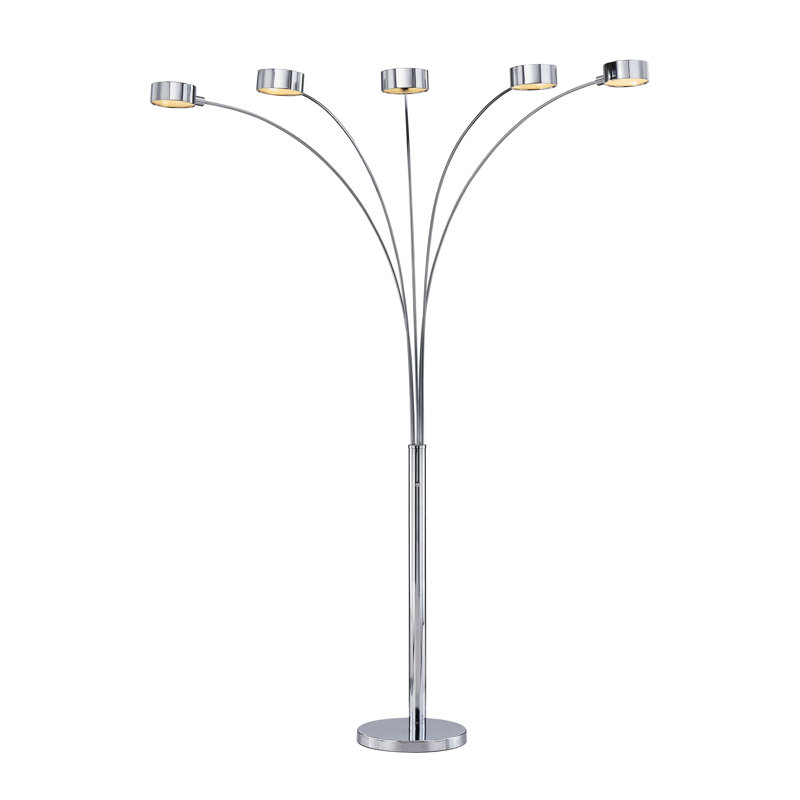 Micah 88'' Chrome Tree Floor Lamp