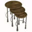 Table gigogne 3 pièces Natural and Gunmetal