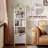 Bathroom Floor Cabinet, 5-Tier Bathroom Storage Organizer Rack with Drawer, Multifunctional Corner Unit, 47.24 Inches in Height, White