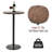 Chaska Elm Round Solid Wood Top with Steel Base Dining Table