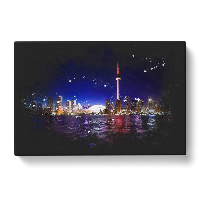 Toronto Skyline In Canada - Wrapped Canvas Print, 40cm H x 60cm W x 3cm D