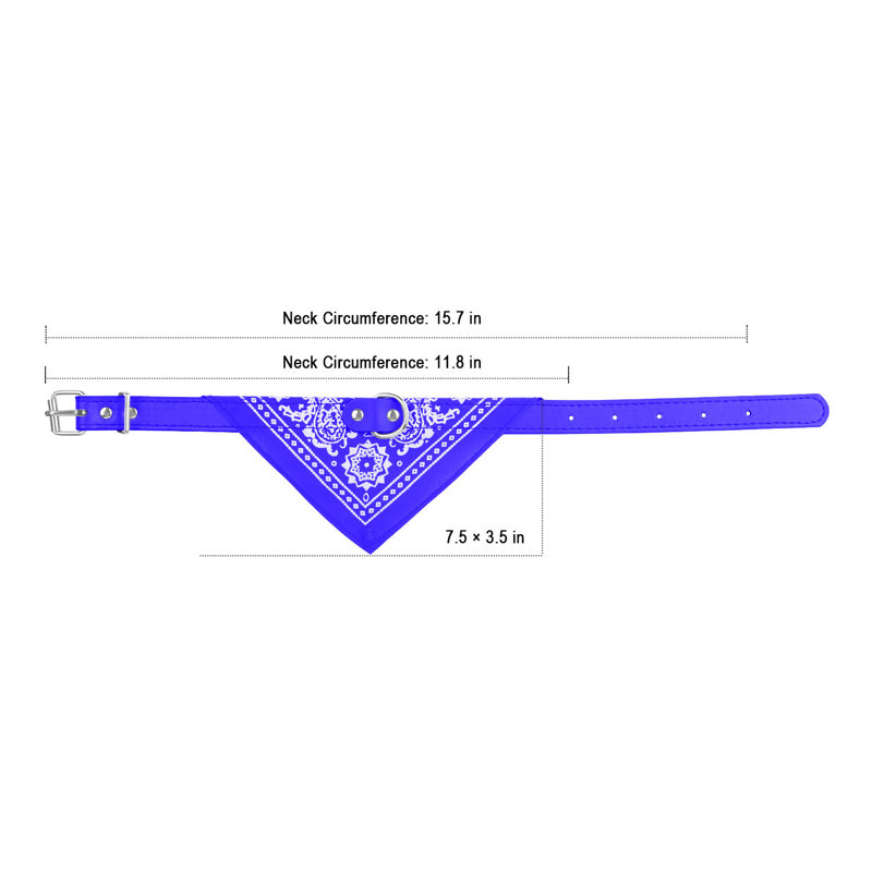 Bandana Pet Collar, Blue