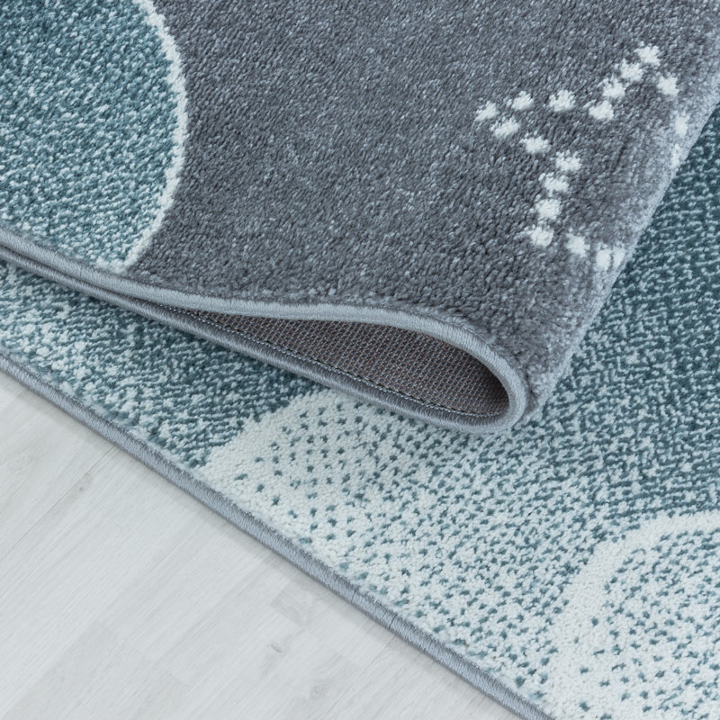 Gilliland Flatweave Blue/Grey Rug, Rectangle 140 x 200cm