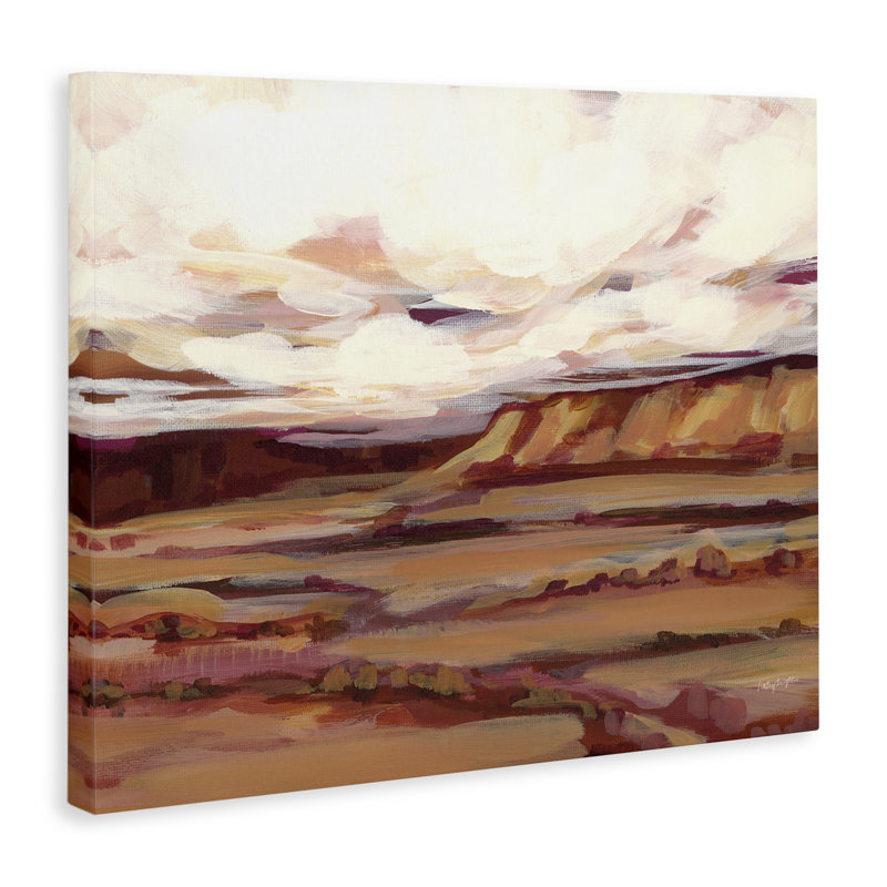 «Mauve Mesa Landscape», art mural sur toile par Haley Knighten, H 30 po x l 40 po