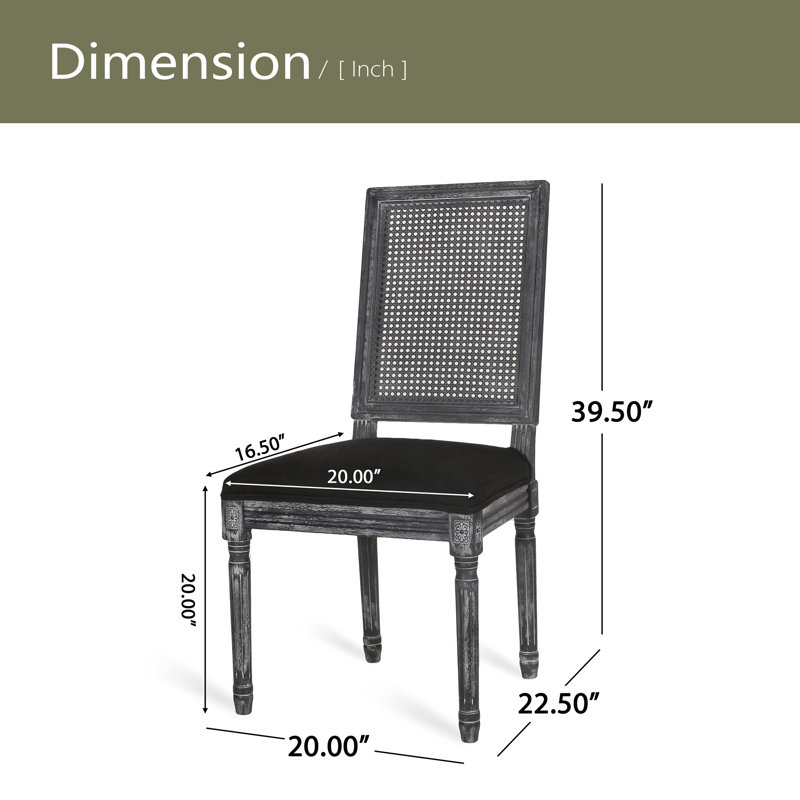 Chaise de salle à manger, Gris, Noir