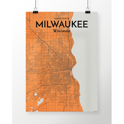 Milwaukee City Map - No Frame Print