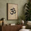 Sacred Om Symbol Japandi 1 Piece Wrapped Canvas Wall Art-1672367751-1672367753