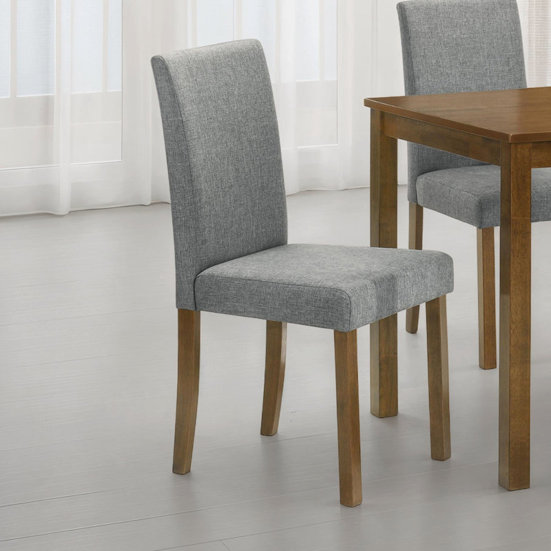 Chaise d'appoint Halladay (ensemble de 4), Gris / chêne moyen