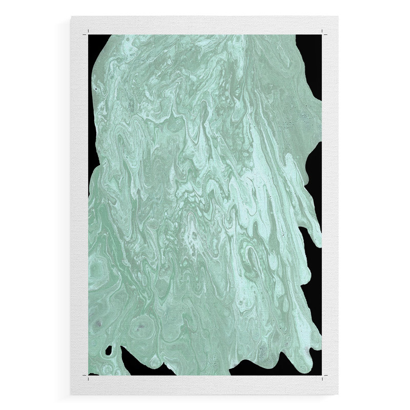 Cascade bleu sarcelle II - Impression sur toile seulement - NON-CADRE, H 18 po x l 12 po