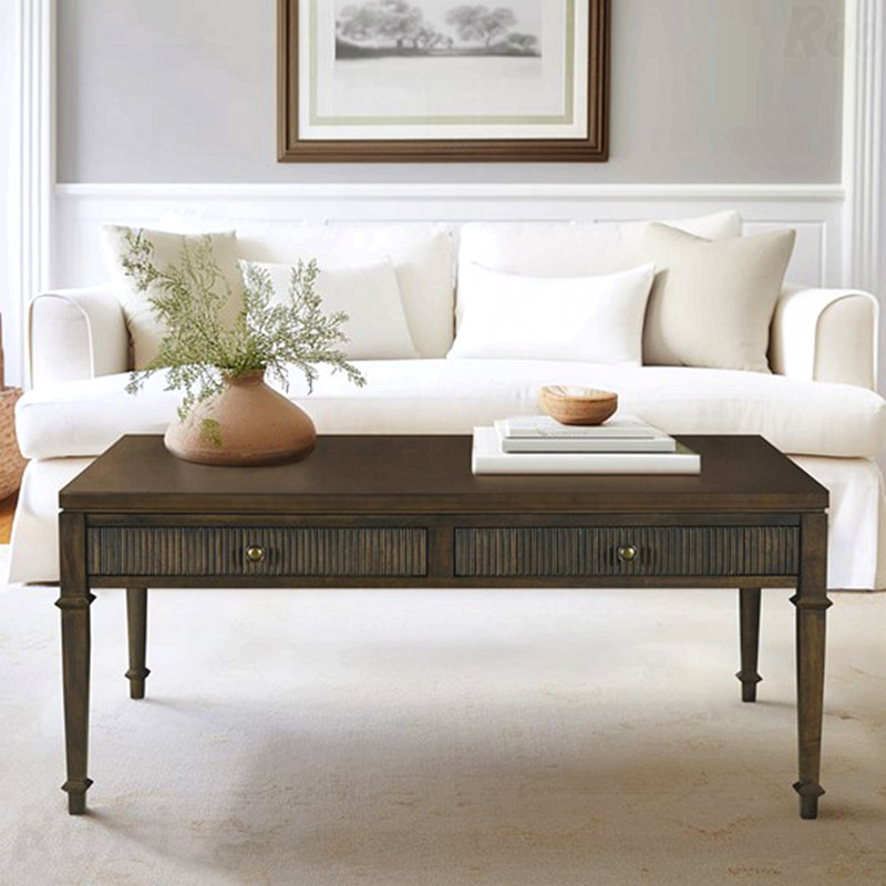 Fluted 2-Drawer Coffee Table