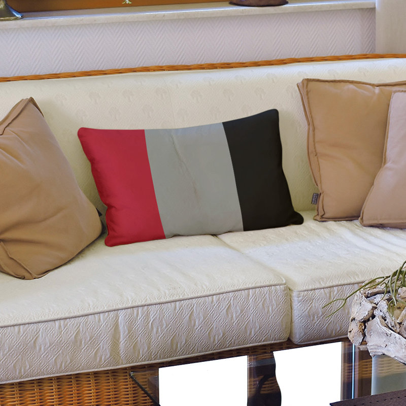 Housse de coussin lombaire Atlanta, Camelot / gris / noir, Atlanta