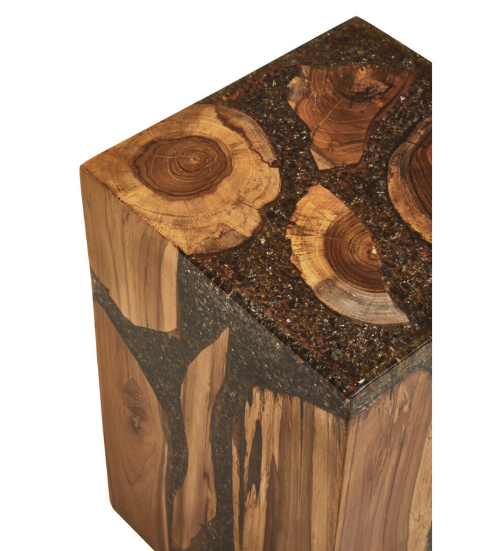Glass Top End Table